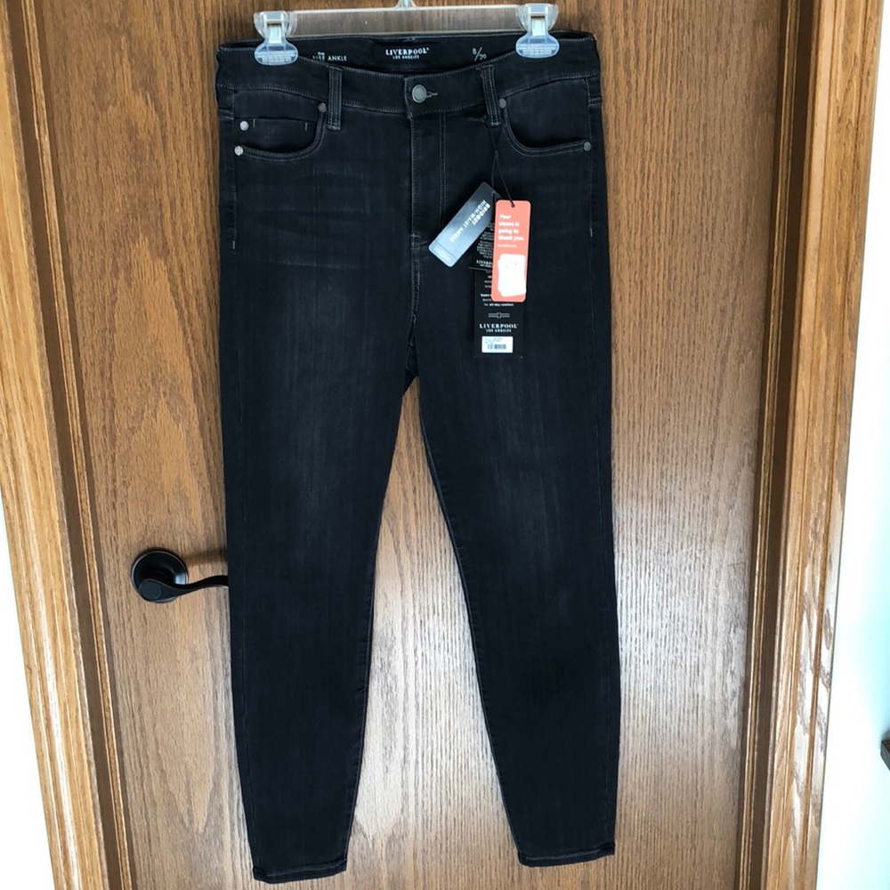 Liverpool Washed Grey High Rise Jeans Slim Fit